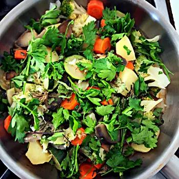 Satin de poisson aux herbes vives